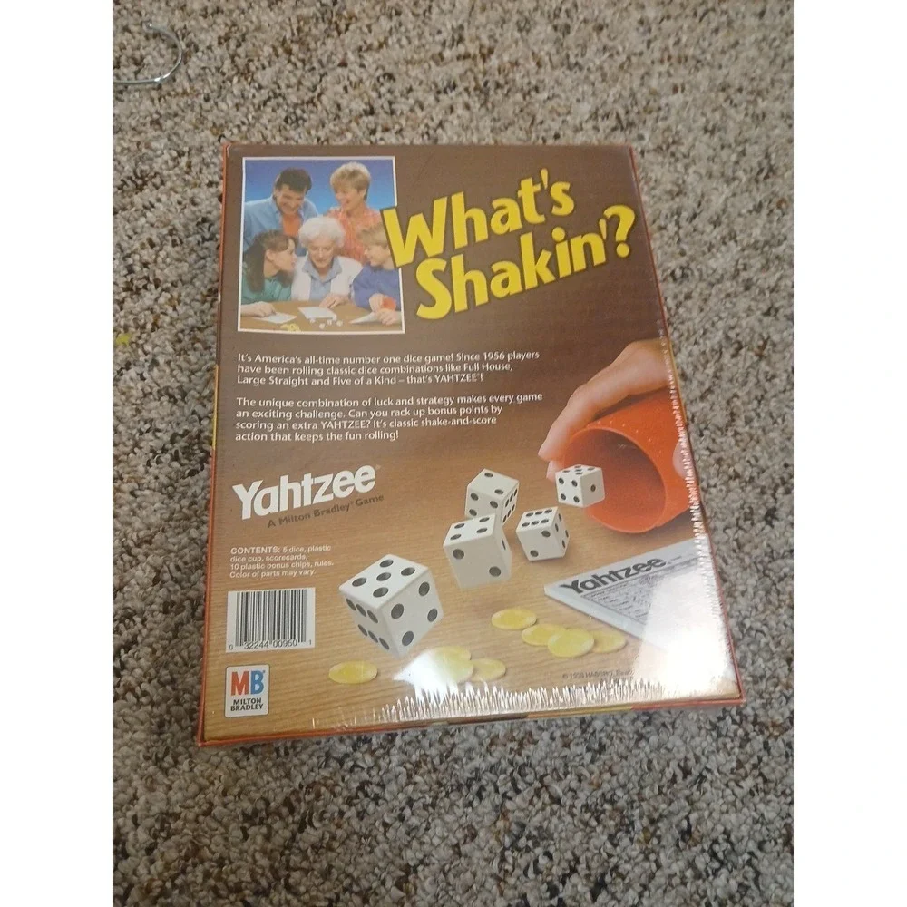 Vintage Factory Sealed Yahtzee 1998 Brand new in shrink wrap Milton Bradley